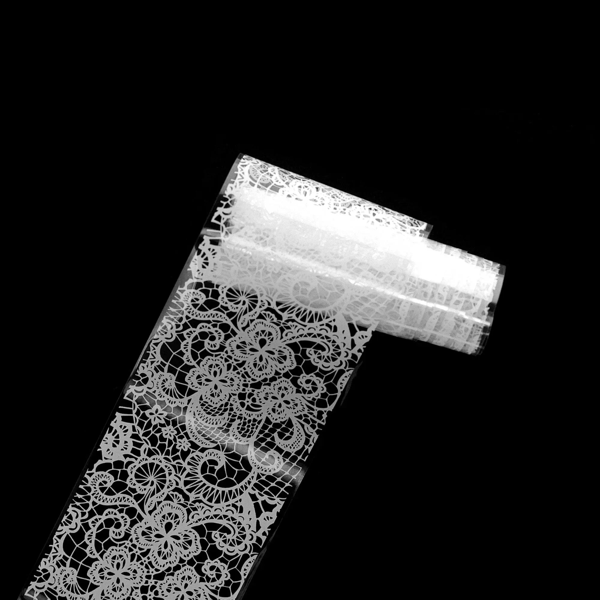 TFS-108 Transparent White Lace Set of Foils   Naio Nails