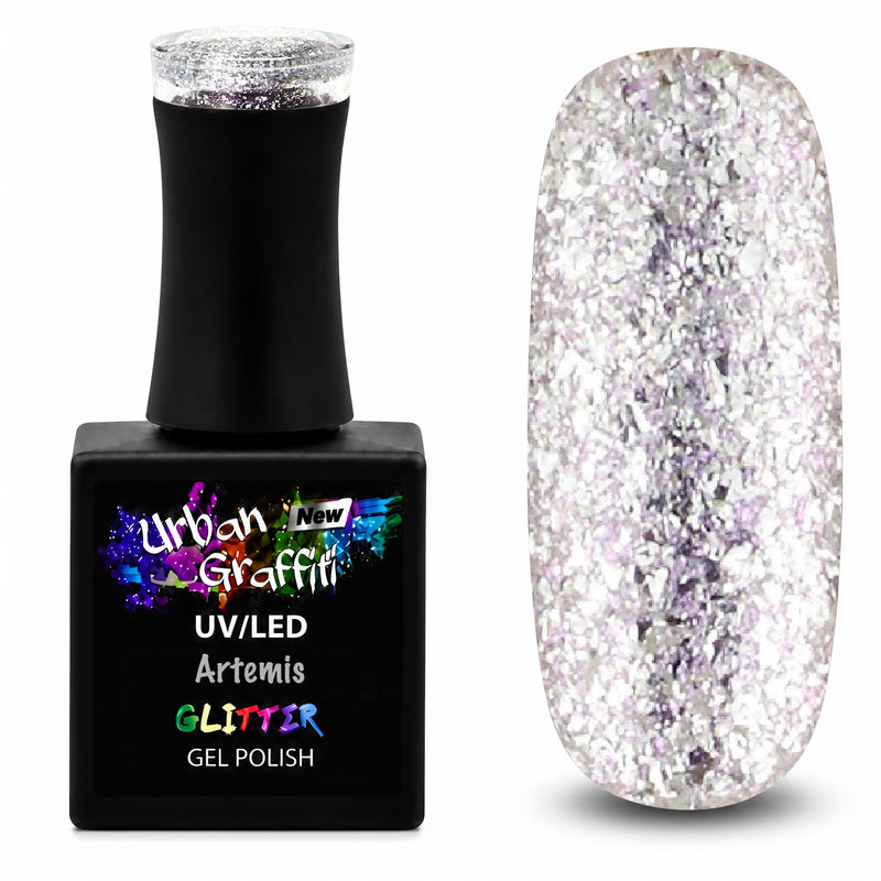 Artemis - UGGP-A0910 Urban Graffiti Silver Glitter Gel Polish 15ml