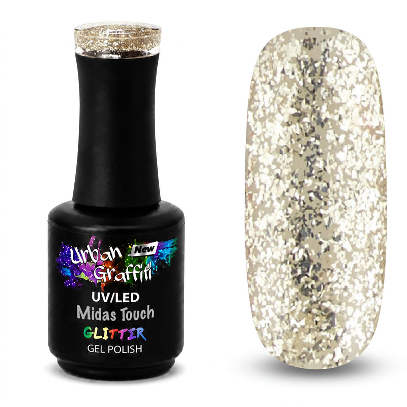 Midas Touch - UGGP-A0914 Urban Graffiti Gold Glitter Gel Polish 15ml