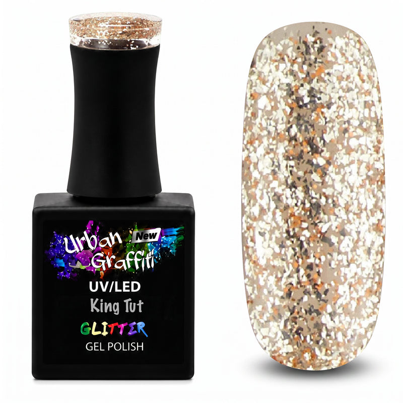King Tut - UGGP-A0915 Urban Graffiti Gold Glitter Gel Polish 15ml