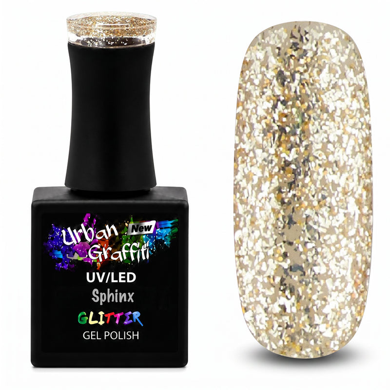 Sphinx - UGGP-A0917 Urban Graffiti - Gold Chunky Glitter Gel Polish - 15ml
