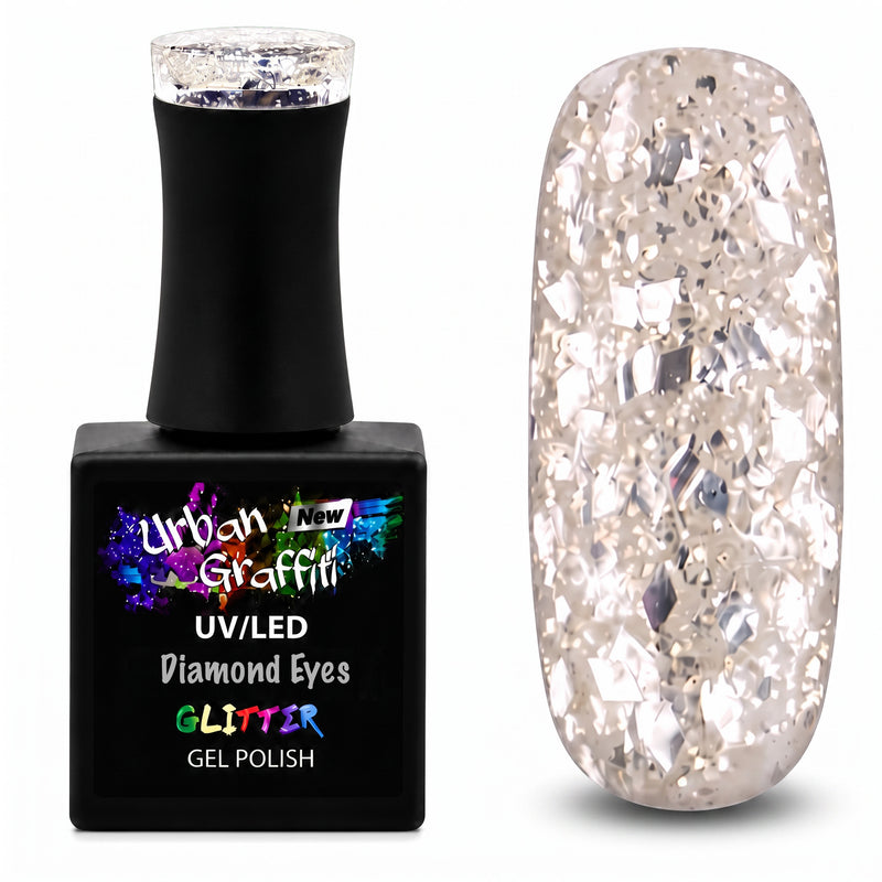 Diamond Eyes - UGGP-A0923 Urban Graffiti Silver Glitter Gel Polish 15ml