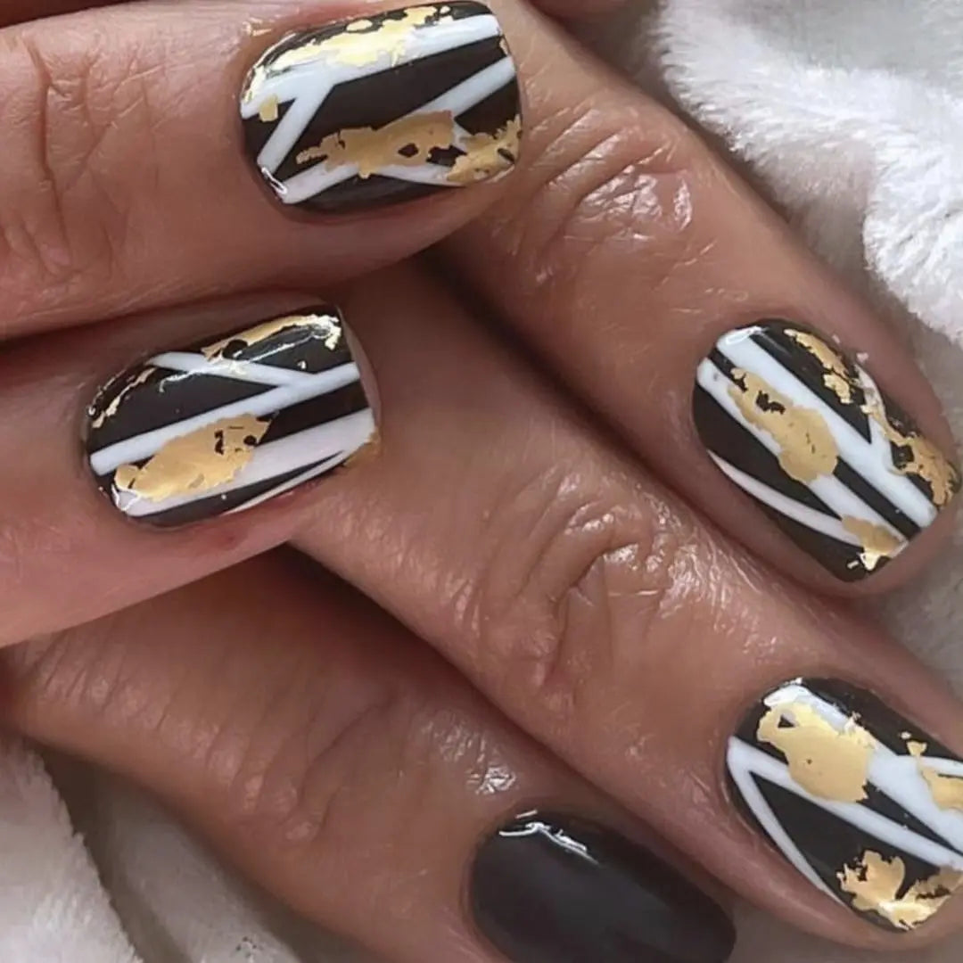 Gold Leaf Foil Nail Art   Naio Nails