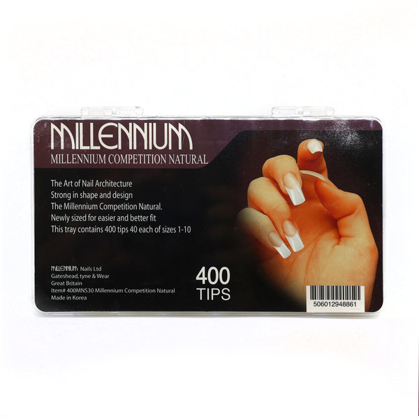 Millennium Competition Natural Nail Tips - 400 Tips (Square)