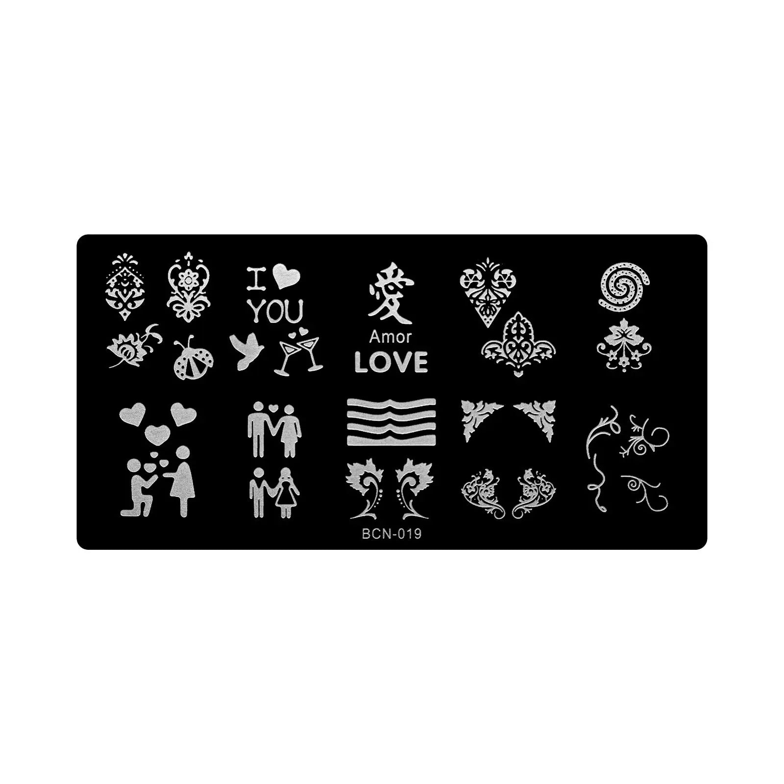 Stamping Plate - BCN-019   Naio Nails