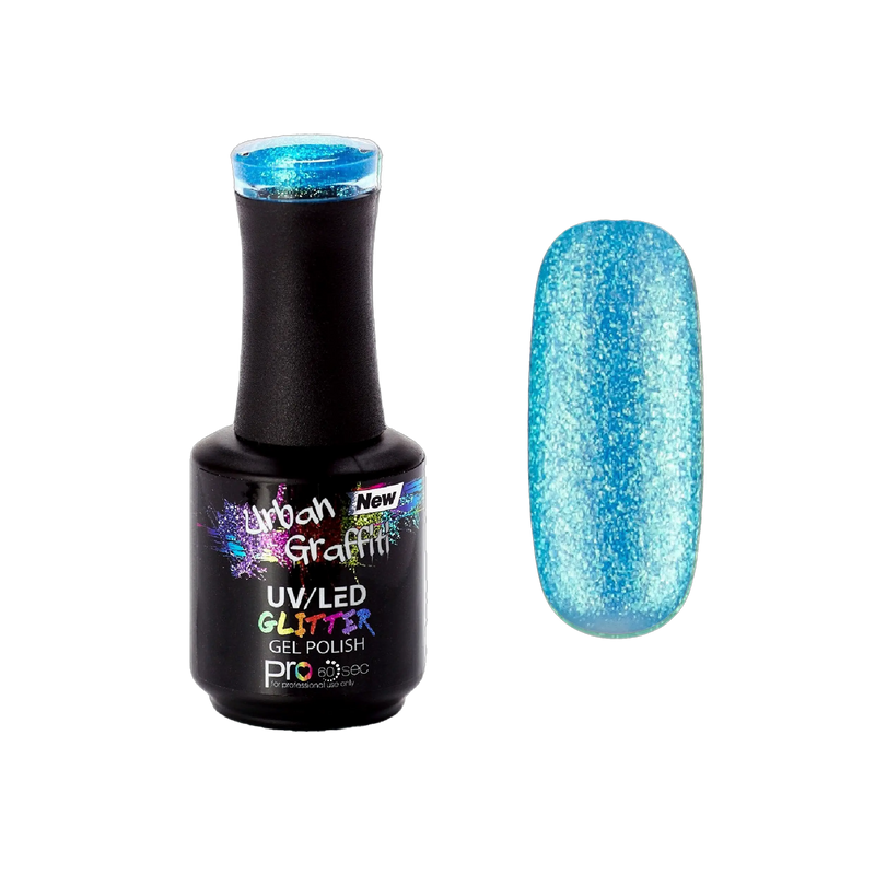 Mermaid Tears - UGGP-A0921 Smalto Gel Glitter Acquamarina Urban Graffiti 15ml