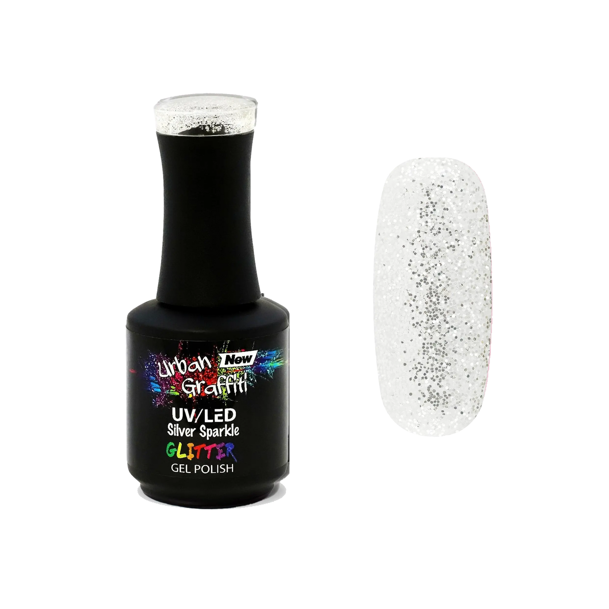 Silver Sparkle - UGGP-A0293 Urban Graffiti Gel Polish 15ml   Naio Nails