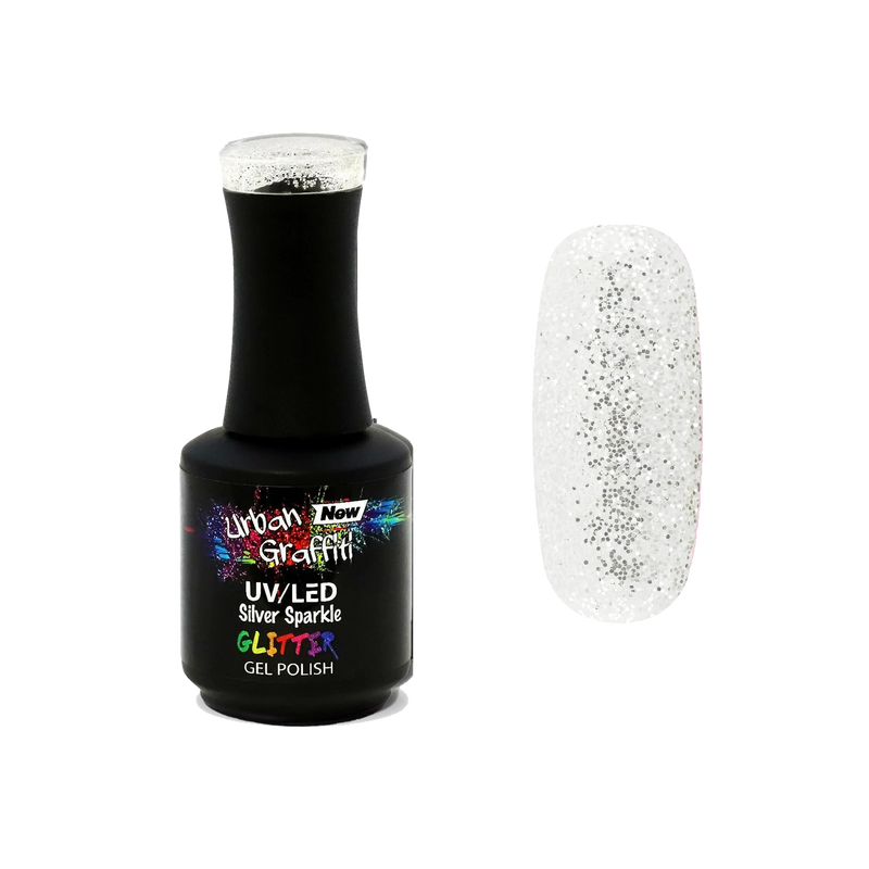 Silver Sparkle - UGGP-A0293 Αστικός Γκράφιτι Τζελ Βερνίκι 15ml